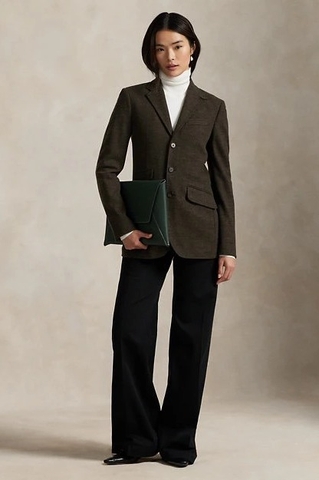 Blazer Polo Ralph nâu xương cá