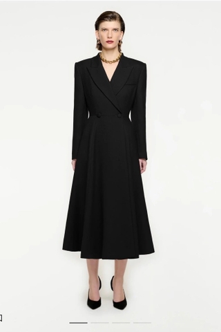 Áo dạ ROLAND MOURET đen dài tay