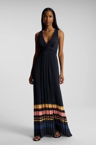 Váy A.L.C cổ V chân cải màu