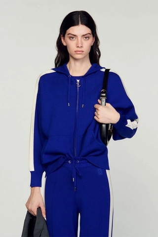 Áo khoác SANDRO xanh CS (có bộ)