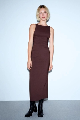 Váy sát nách BSK triết eo 2 màu