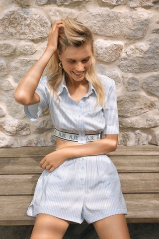 Áo AJE kẻ (có set)