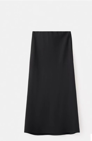 Chân váy MANGO linen đen