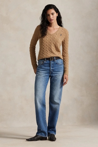 Áo len RL cổ tim cashmere 3 màu
