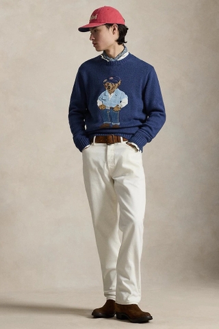 Áo len RALPH LAUREN xanh gấu áo khoác jean