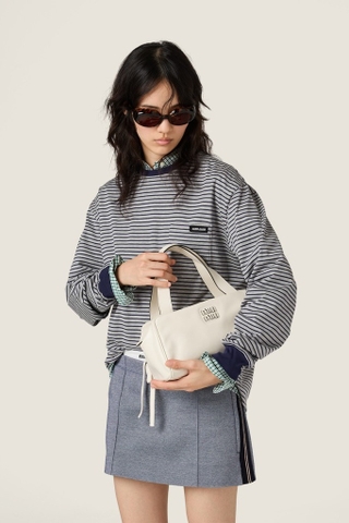 Áo thun MIUMIU kẻ túi ngực