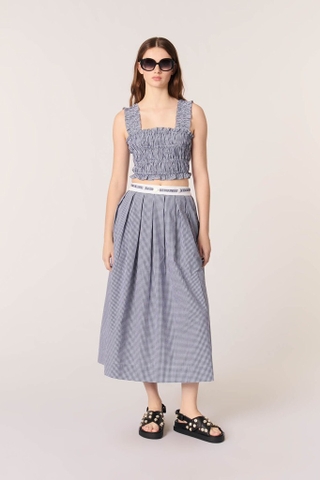 Set áo 2 dây+ chân váy MAJE chun thân kẻ (có set )