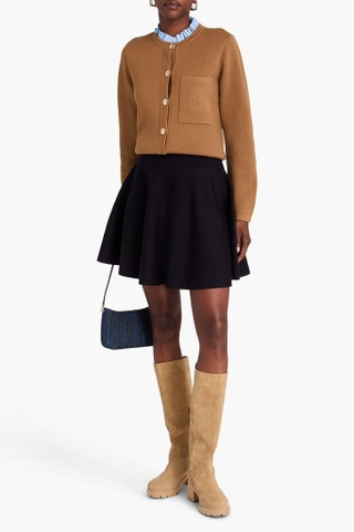 Chân váy SANDRO navy dáng xòe ngắn CS