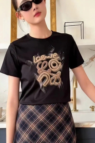 Tshirt LOEWE logo đính cườm