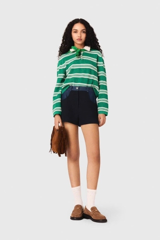 Áo MAJE kẻ xanh lá