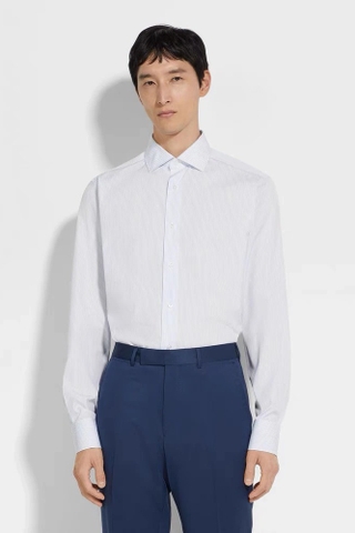 Sơ mi ZEGNA kẻ 2 màu