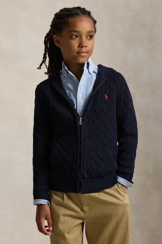 Áo len RALPH LAUREN khóa có mũ 2 màu CS