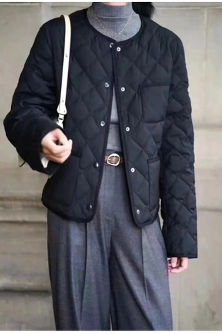 Áo khoác ICICLE trám đen túi ngực