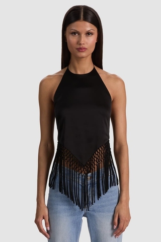 Áo yếm lụa ALICE OLIVIA tua rua