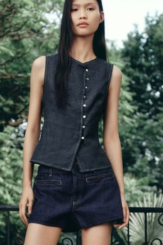 Áo sát nách ZARA jean mỏng