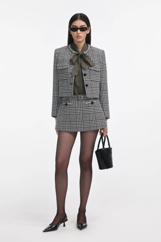 Áo khoác SELF PORTRAIT kẻ cổ đá