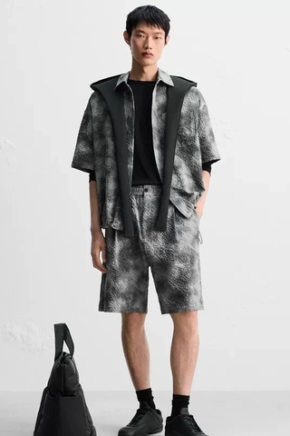 Sơ mi ZARA loang ghi (có set)