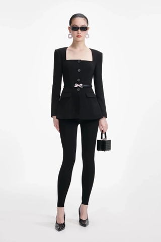 Áo SELF PORTRAIT đen cổ vuông