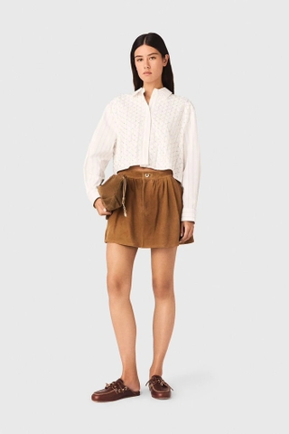 Sơ mi MAJE trắng đính cườm (có set)