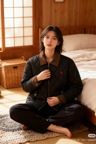 Áo khoác RALPH LAUREN trám cổ nhung