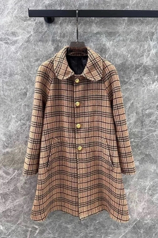 Áo dạ CELINE kẻ nâu