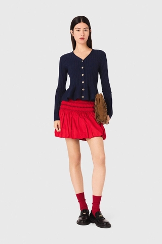 Áo MAJE navy cổ V khuy vàng