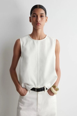 Áo sát nách COS trắng xuông