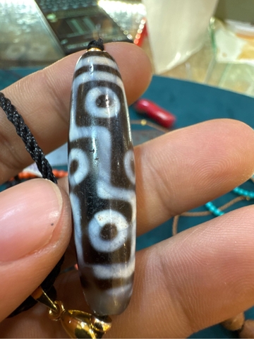 Dzi 9 mắt old dzi truyền thừa 47x12mm