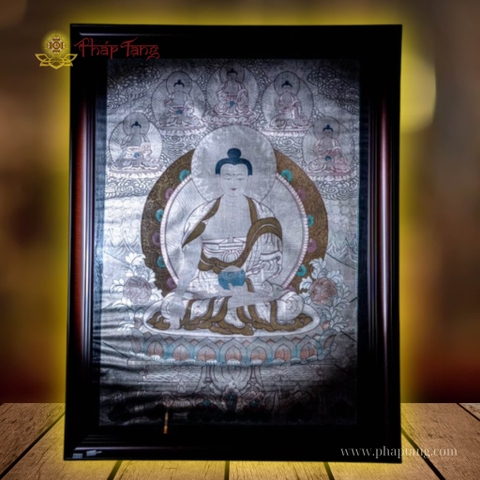 Thangka Đức Bổn Sư Vẽ Tay Tu Viện Gompa