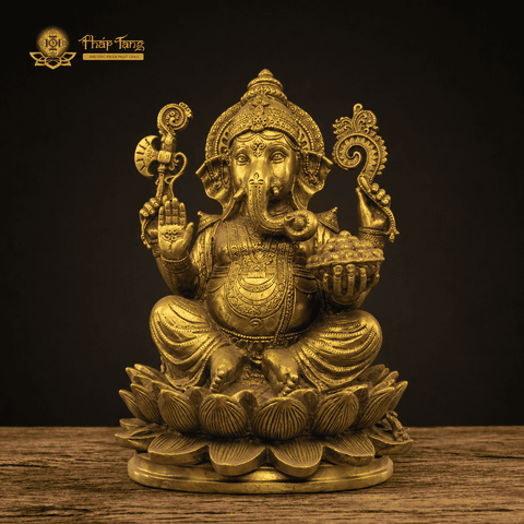 Tượng Đức Hoan Hỷ Thiên Ganesha Đồng Thế Ngồi Lớn