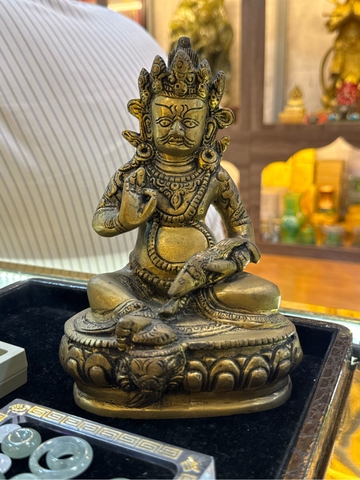 Tượng Đức Hoàng Thần Tài đồng Ấn Độ 20cm