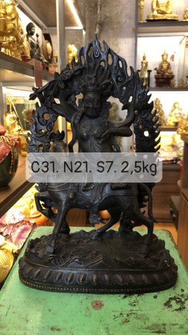 Tượng Đức Bạch Lạp Mỗ Thần - Hộ Pháp tướng nữ duy nhất trong Tây Tạng đồng Đài Loan 31cm