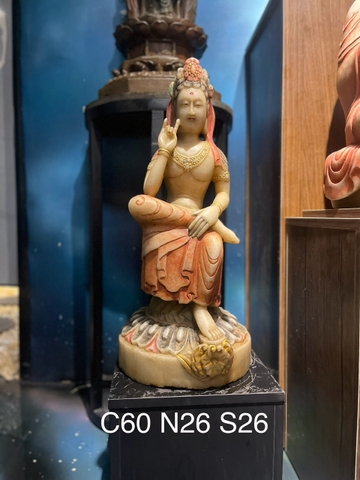 Tượng Đức Bồ Tát Quán Thế Âm Hán Bạch Ngọc