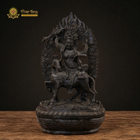 Tượng Đức Bạch Lạp Mỗ Thần - Hộ Pháp tướng nữ duy nhất trong Tây Tạng đồng Đài Loan 31cm