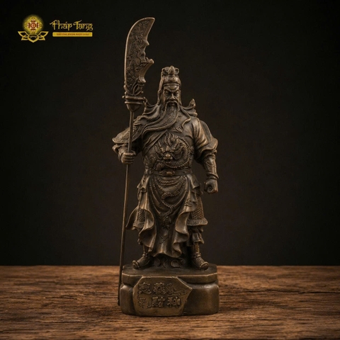Tượng Hộ Pháp Già lam Thánh Chúng Đồng 28cm