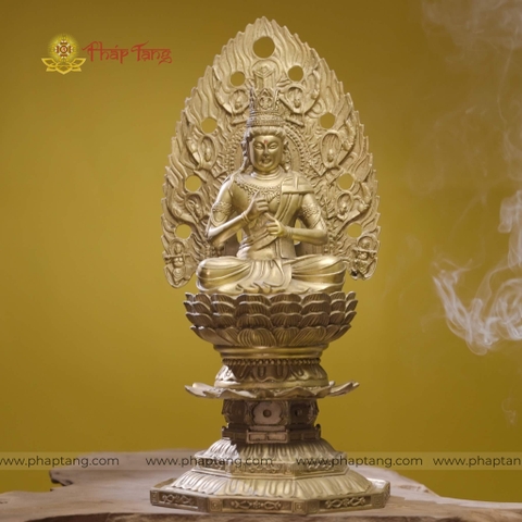 ĐỨC PHẬT TỲ LÔ GIÁ NA ĐỒNG ĐL 40CM