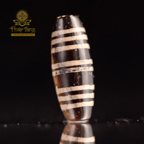 Pum Dzi Cổ Tây Tạng (Dzi Sọc Ngang) - Hạt Trống 3cm