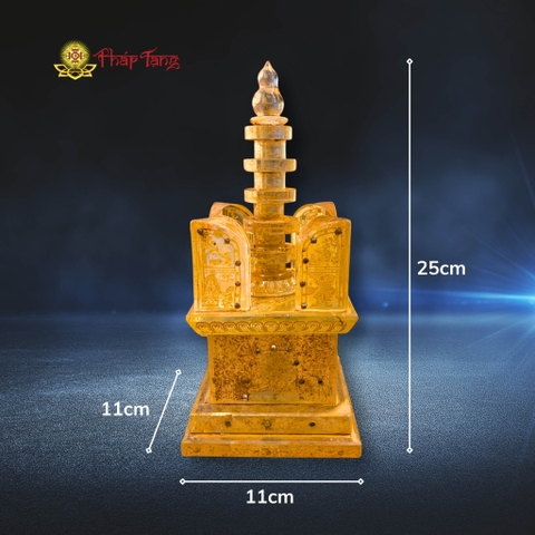 THÁP XÁ LỢI LƯU LY CỔ 25CM