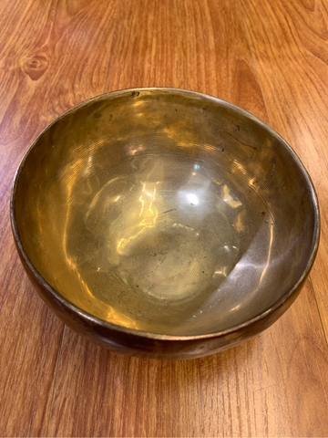 CHUÔNG XOAY TIBET MÀU VÀNG 14CM 550g