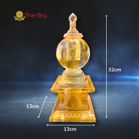 THÁP XÁ LỢI LƯU LY CỔ 32CM
