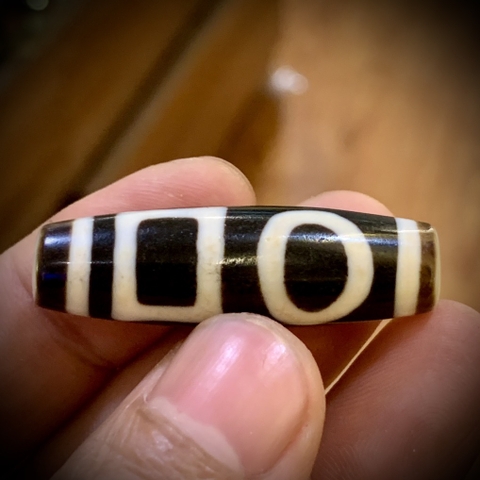 DZI THIÊN ĐỊA KÉP NEPAL 4.1cm