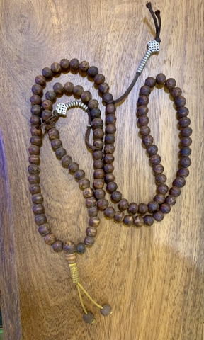 CHUỖI MALA CỔ BỒ ĐỀ TAM BẢO TÚC SỐ BẠC