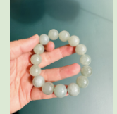 Vòng Tay Xanh Hoa Bay -  Nếp Hoá Khởi Keo - 13.5mm