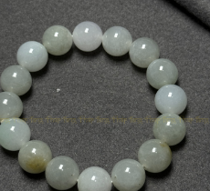 Vòng Tay Trắng Xanh Thuỷ - Nếp Băng Hoá Lên Keo - 13.8mm