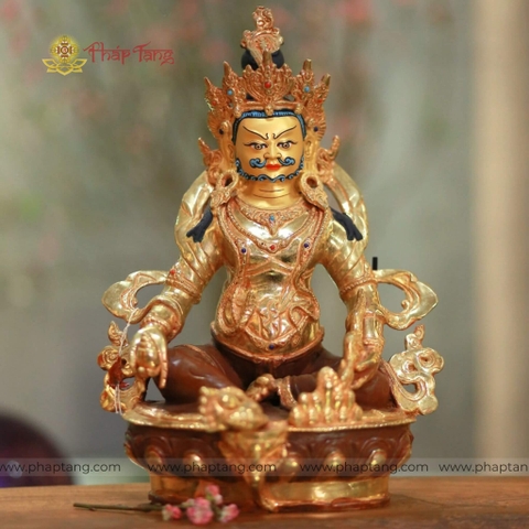 BỒ TÁT HOÀNG THẦN TÀI TIBET MẠ VÀNG 14K 33CM