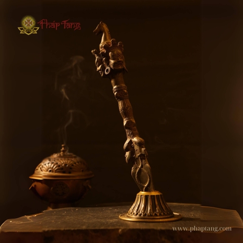 CHÀY PHỔ BA MÃ ĐẦU MINH VƯƠNG ĐỒNG 33CM