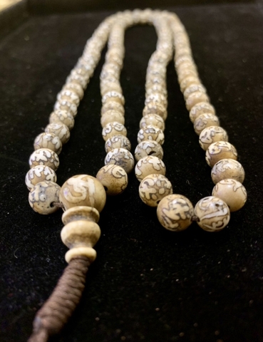 CHUỖI MALA 108 XƯƠNG YAK KHẮC THẦN CHÚ