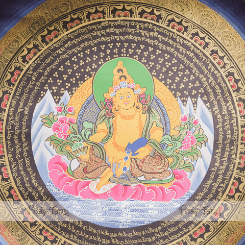 THANGKA MANDALA HOÀNG THẦN TÀI KT89X89