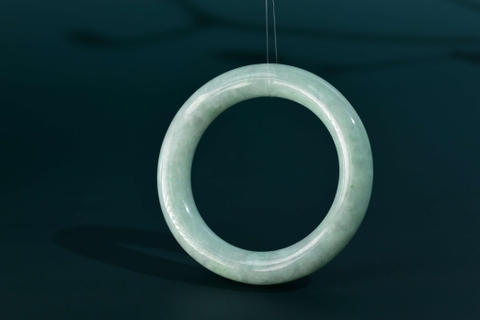 Vòng Ngọc Phỉ Thúy Bản Tròn "Lục Bảo Viên Mãn" - Xanh Thủy Tinh Lục