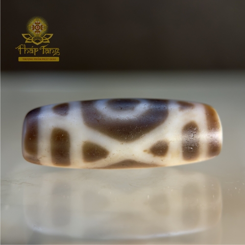 Dzi 2 Mắt Kim Cang 33.9mm - Họa Tiết Vajra Bền Vững - Hài Hòa Âm Dương, Hôn Nhân Viên Mãn